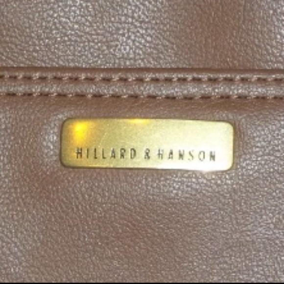 Hillard & Hanson Brown Leather Double Strap Bag - Picture 3 of 8